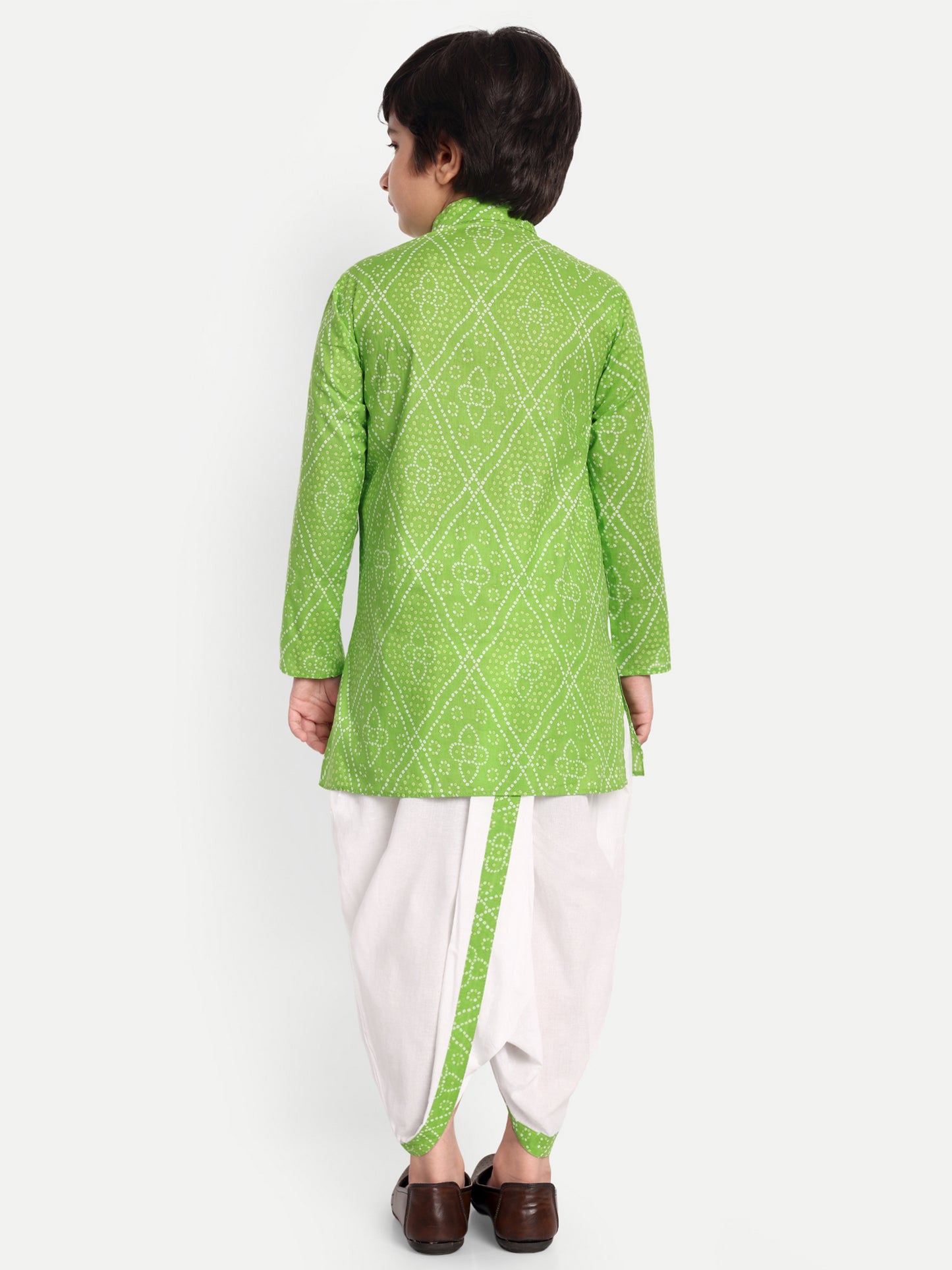 Dhoti Dudes: Dhoti Kurta for boys (Green) for Festive,Wedding & special family occasions!