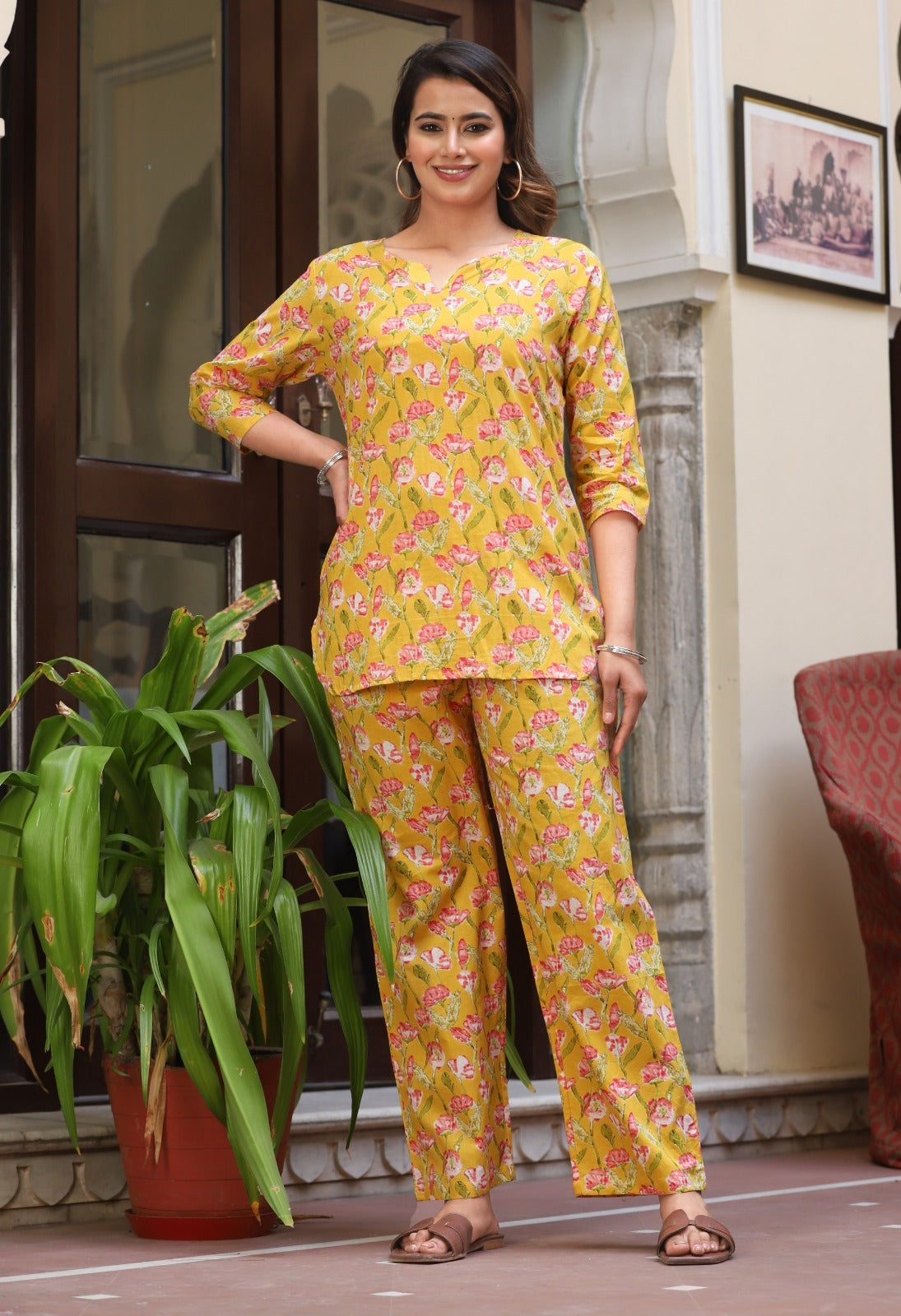 Handblock printed pure cotton Night wear (39 variants)