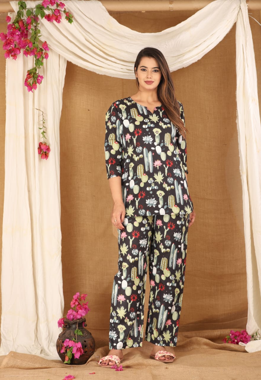 Handblock printed pure cotton Night wear (39 variants)