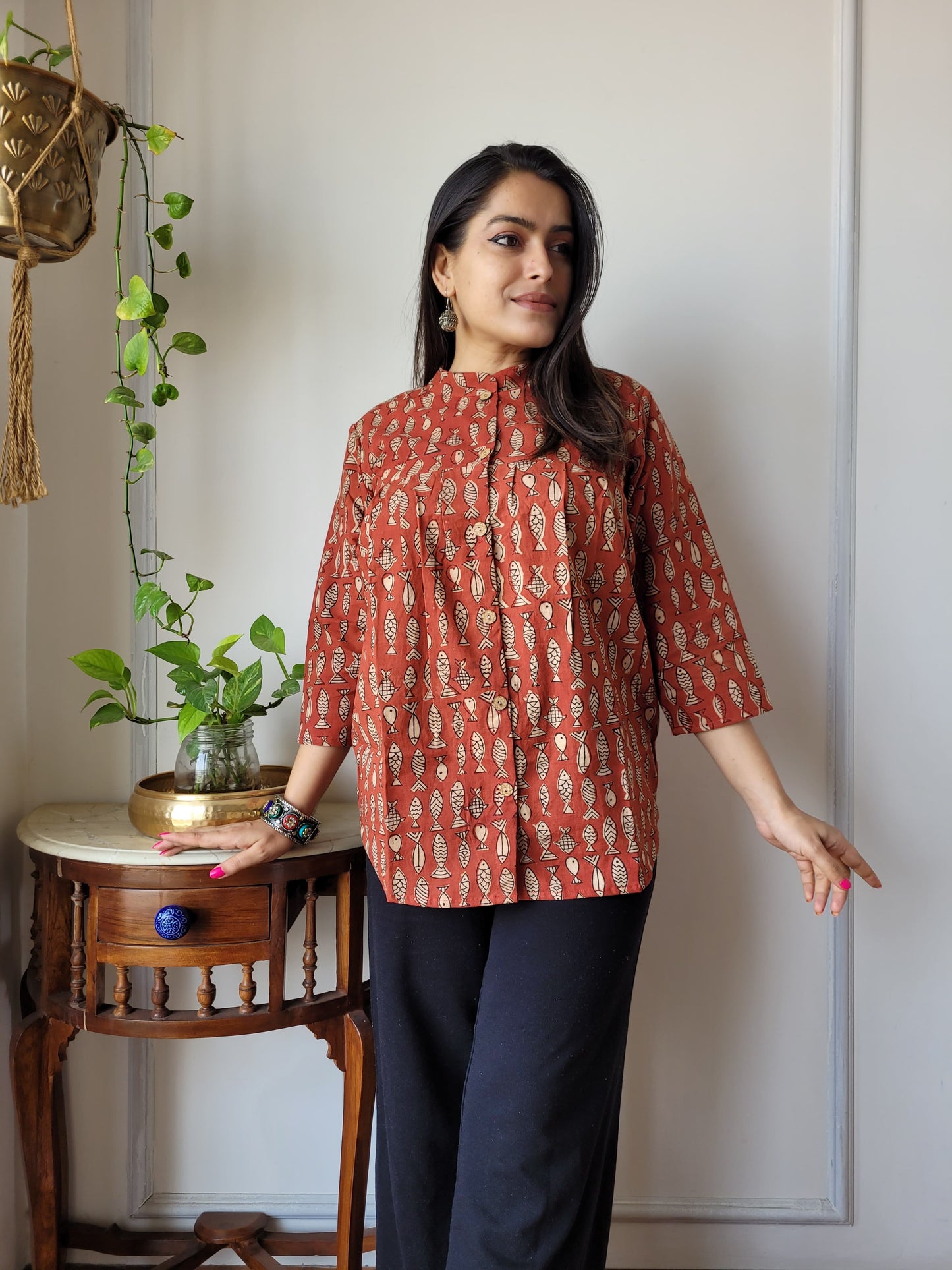 Bagru hand block printed Cotton peplum Tops (18 variants)