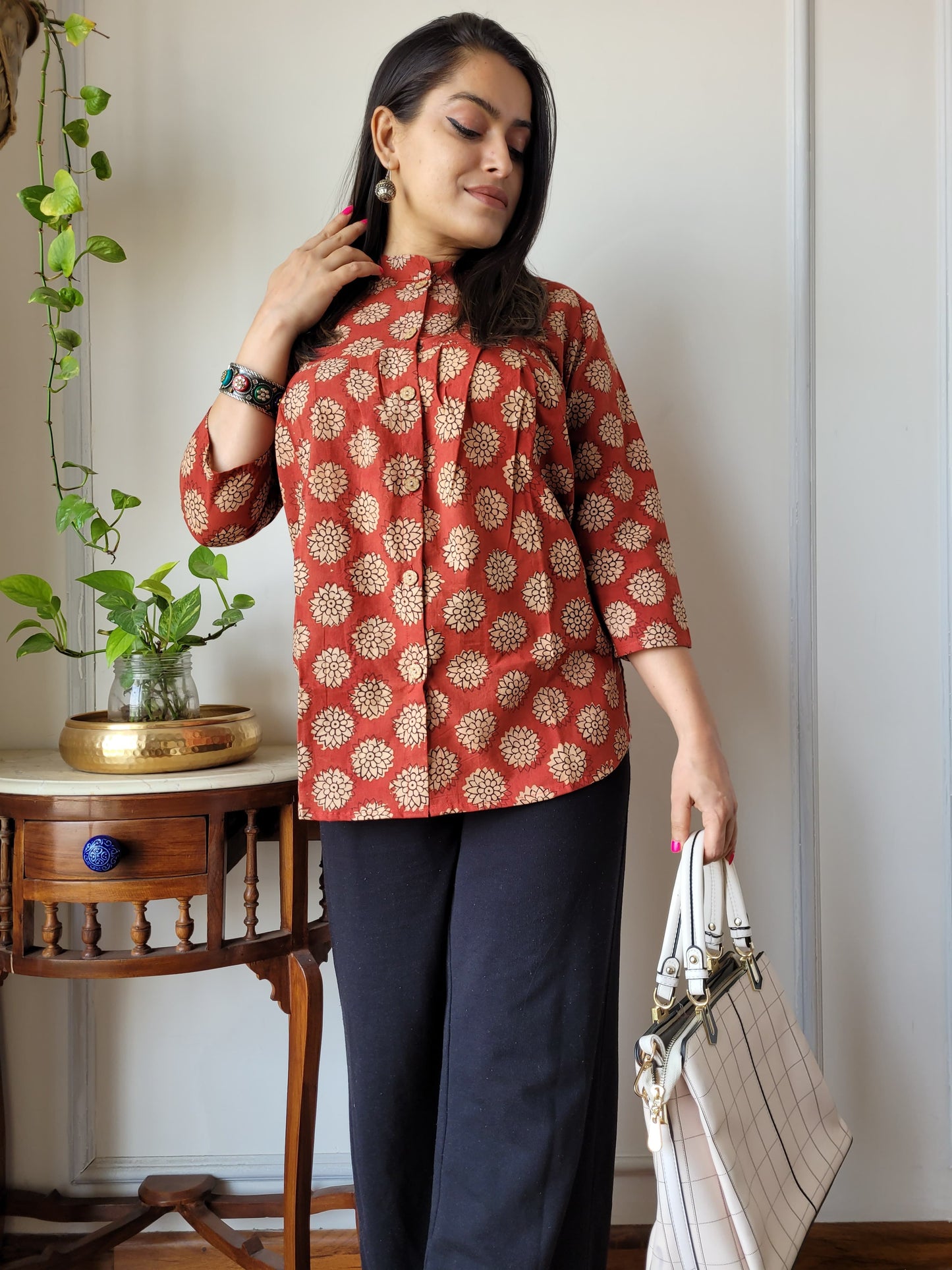 Bagru hand block printed Cotton peplum Tops (18 variants)