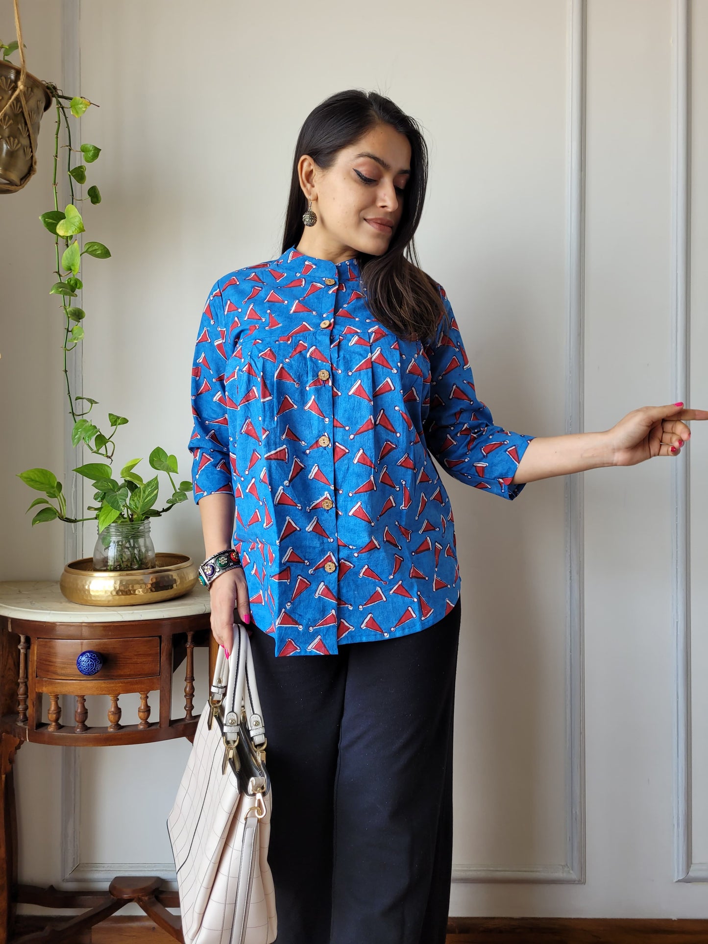 Bagru hand block printed Cotton peplum Tops (18 variants)