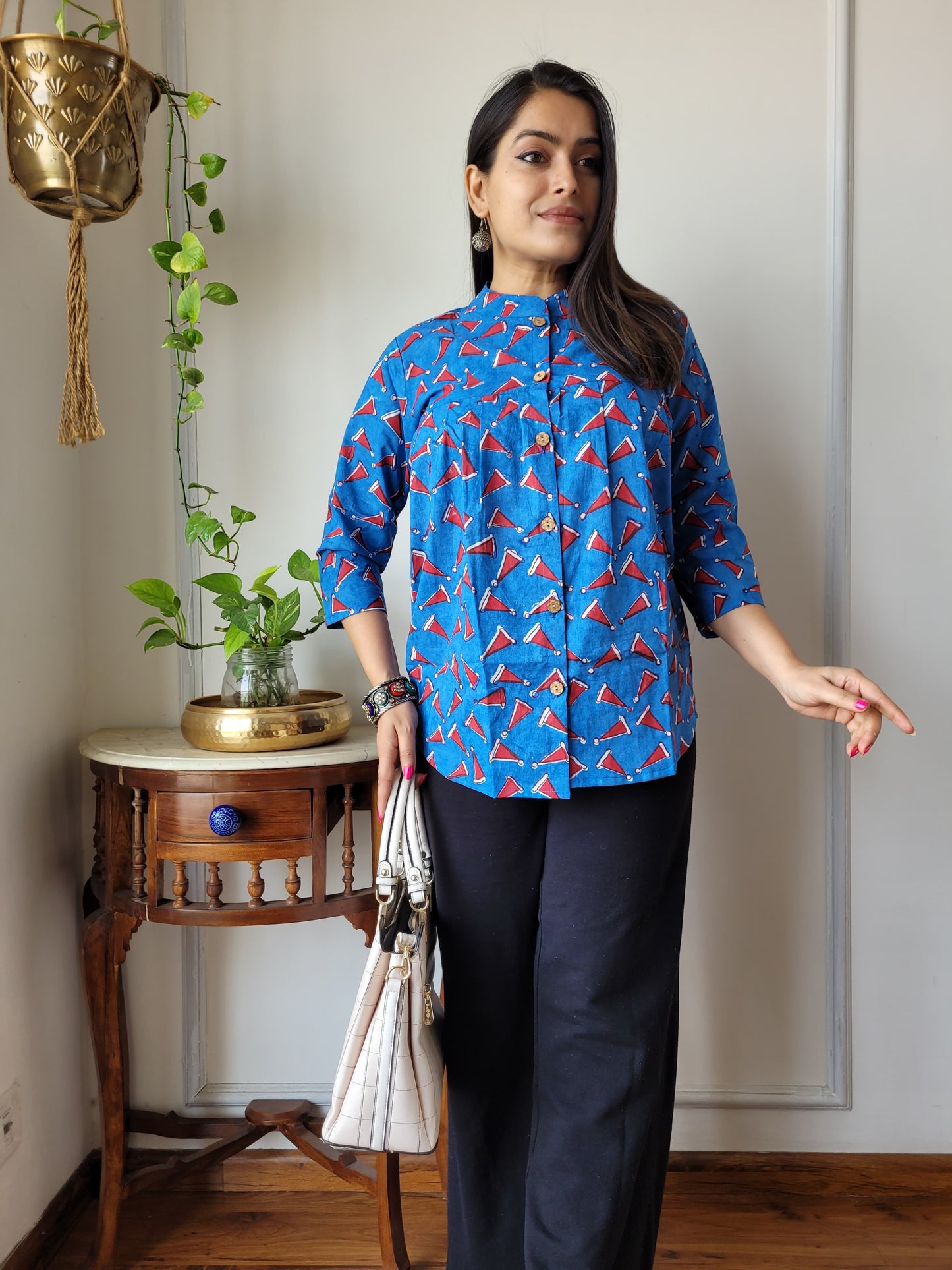 Bagru hand block printed Cotton peplum Tops (18 variants)