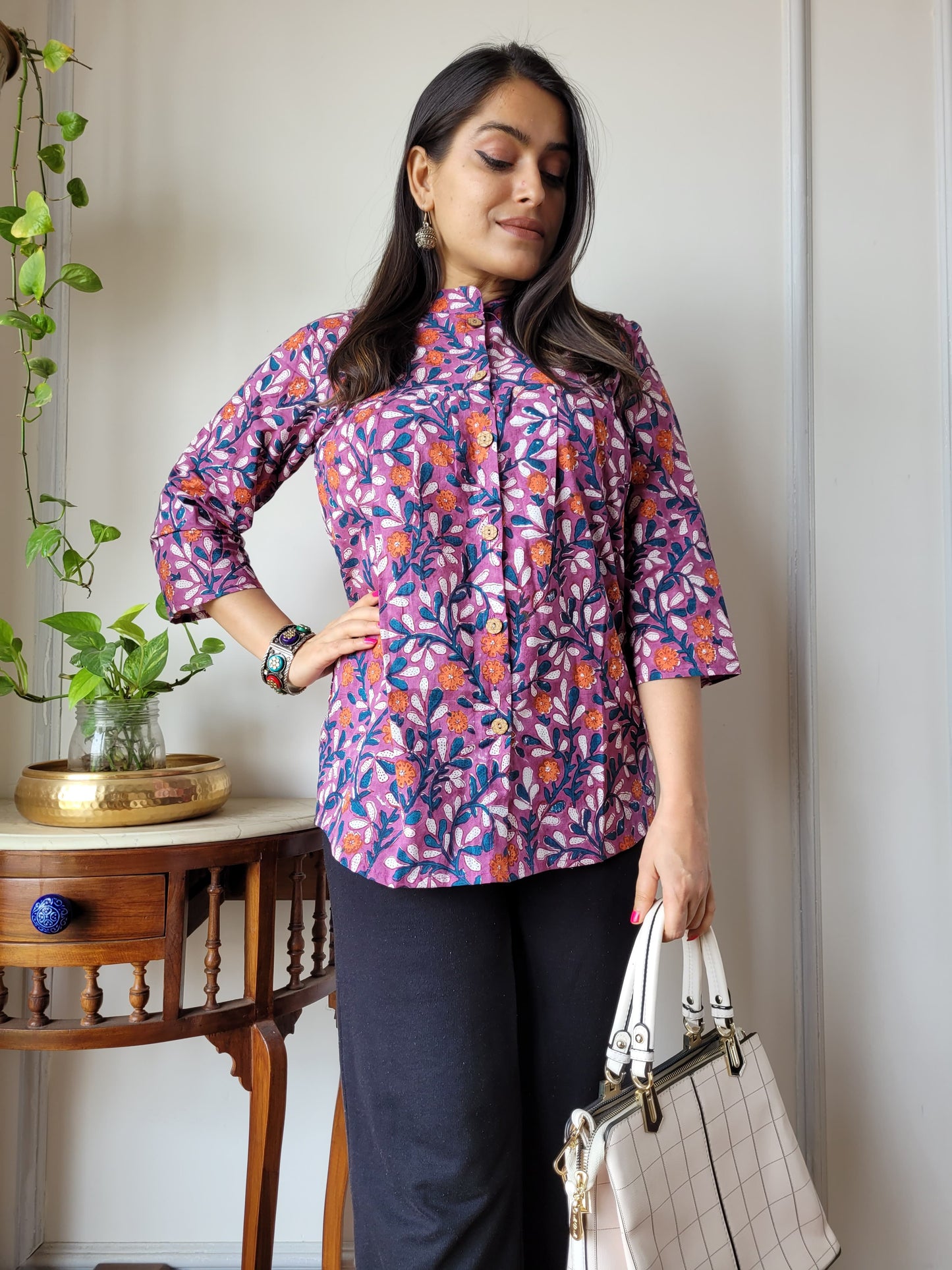 Bagru hand block printed Cotton peplum Tops (18 variants)