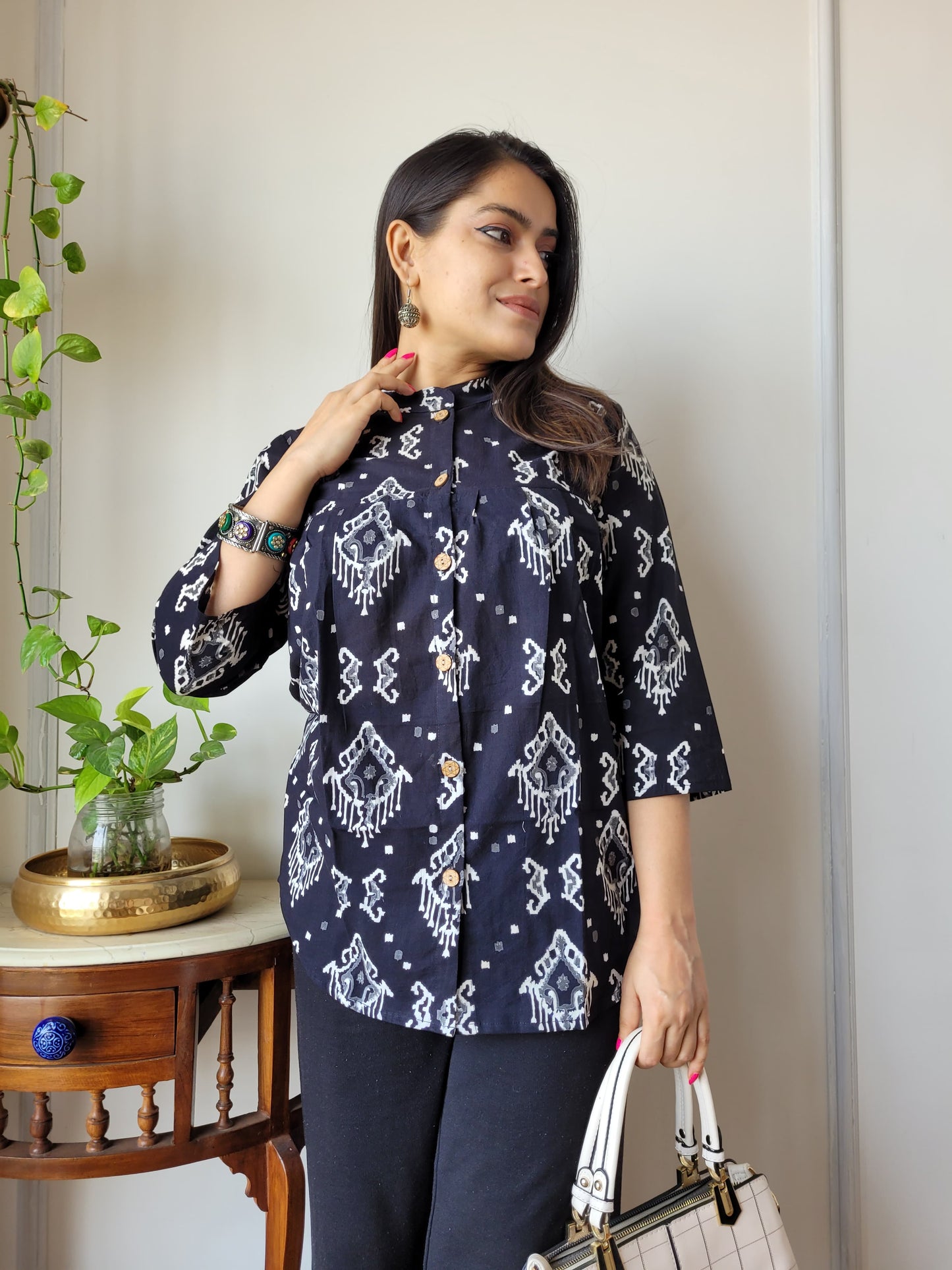 Bagru hand block printed Cotton peplum Tops (18 variants)