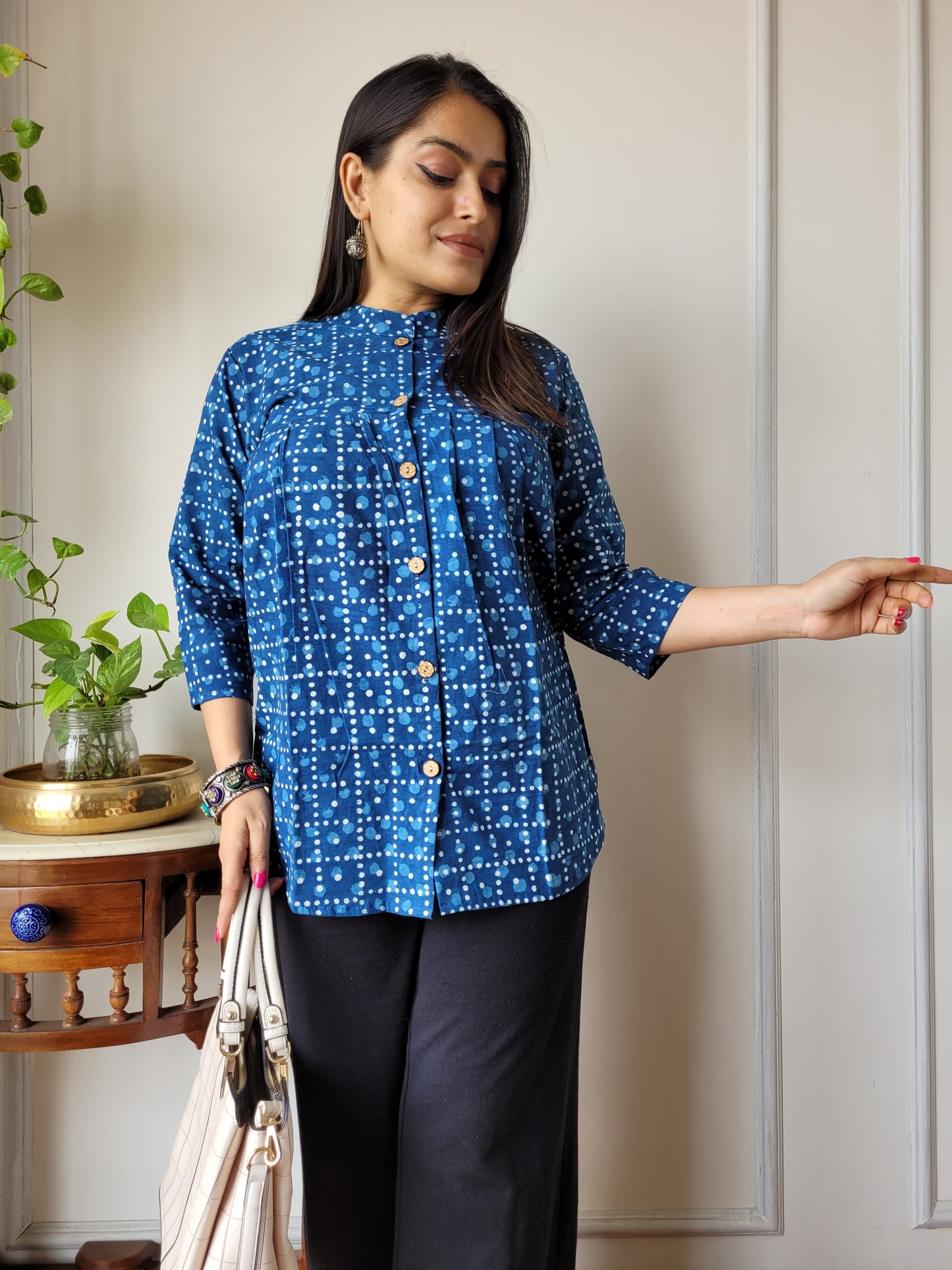 Bagru hand block printed Cotton peplum Tops (18 variants)