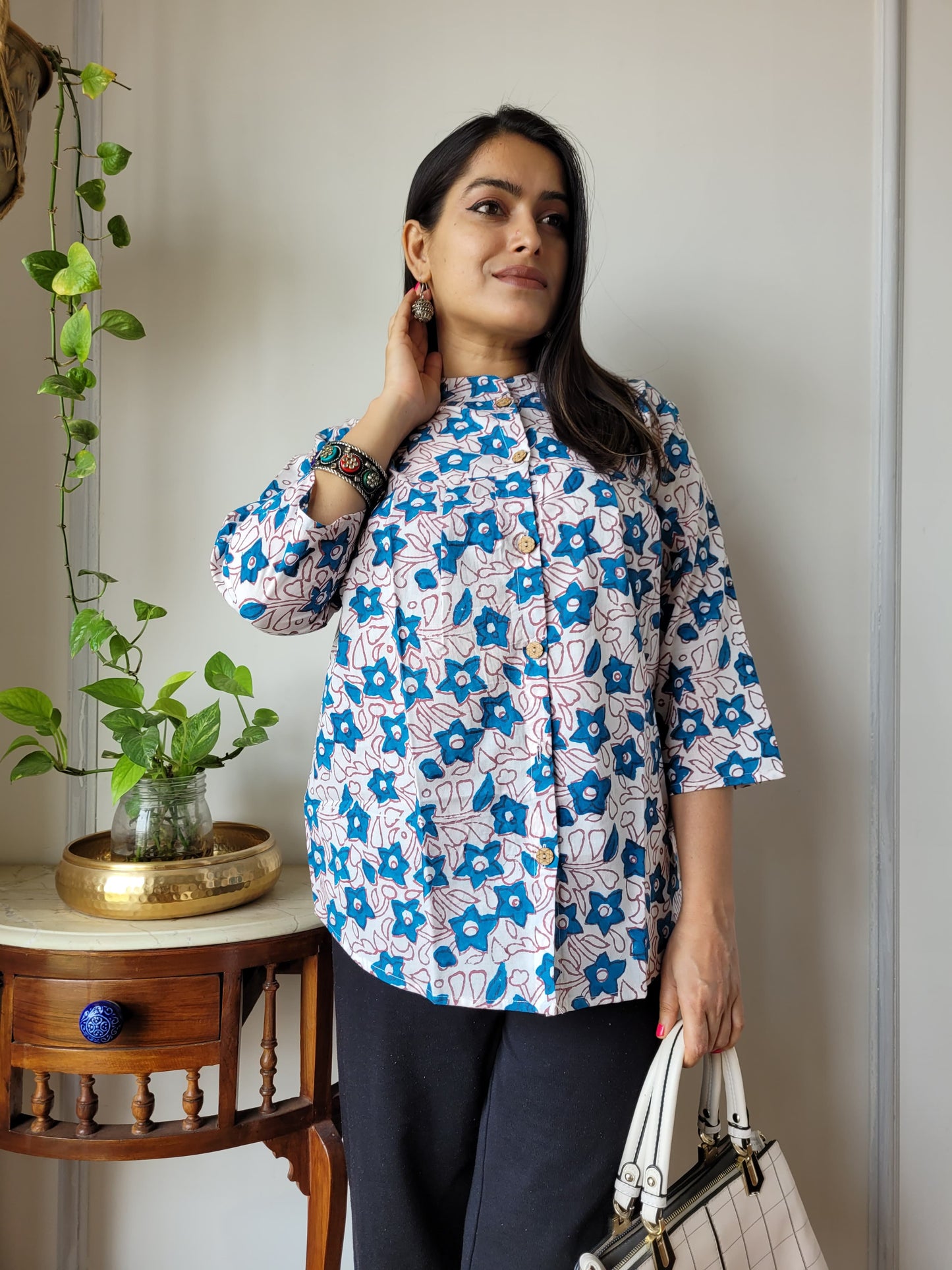 Bagru hand block printed Cotton peplum Tops (18 variants)