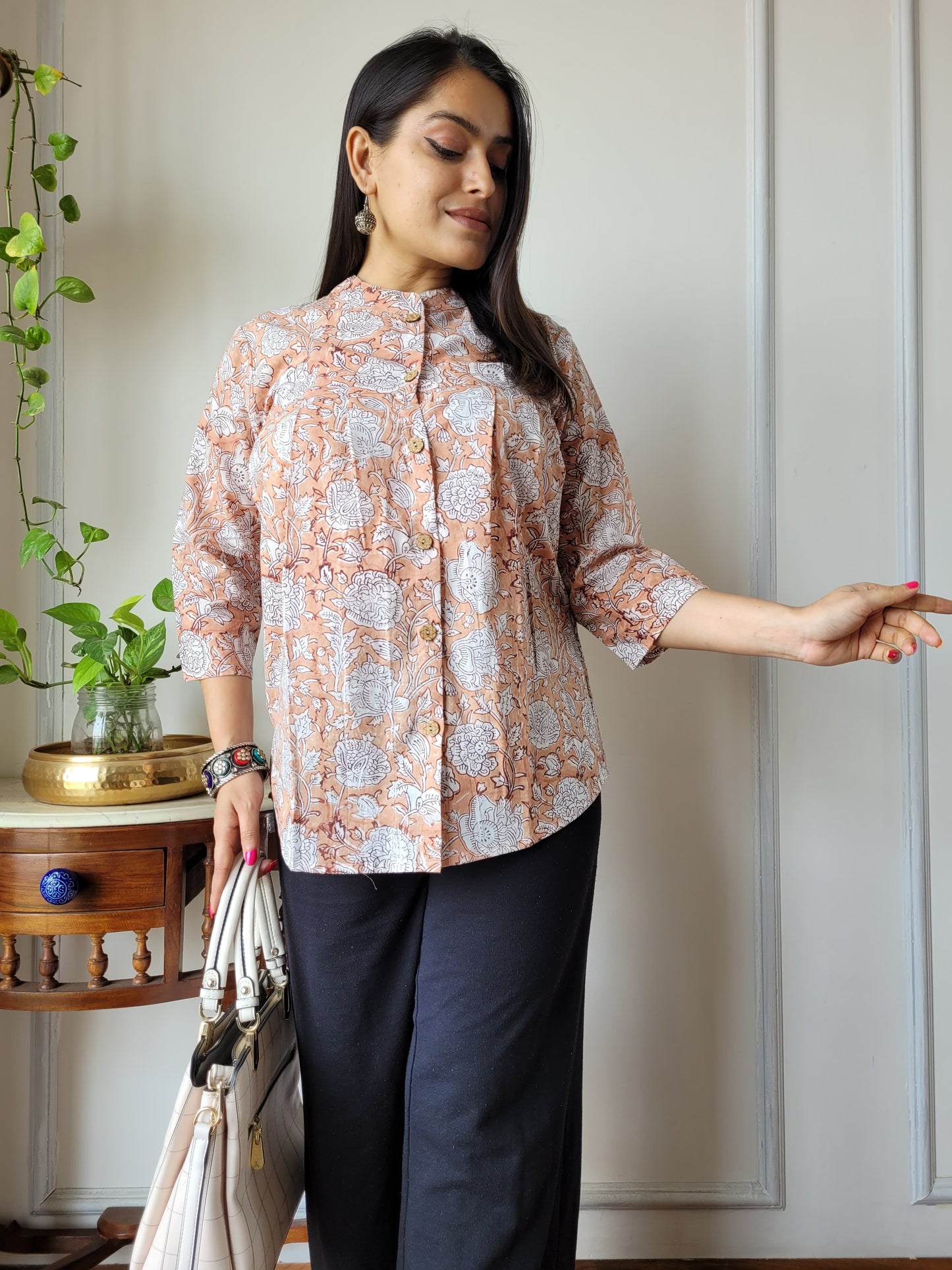 Bagru hand block printed Cotton peplum Tops (18 variants)