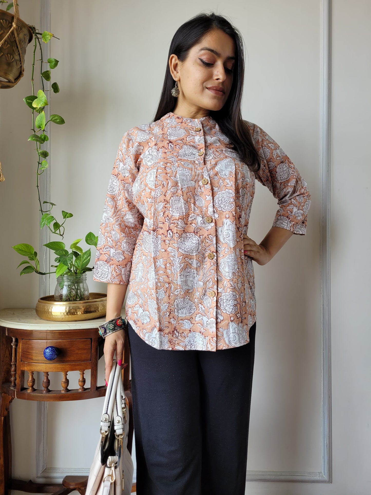 Bagru hand block printed Cotton peplum Tops (18 variants)