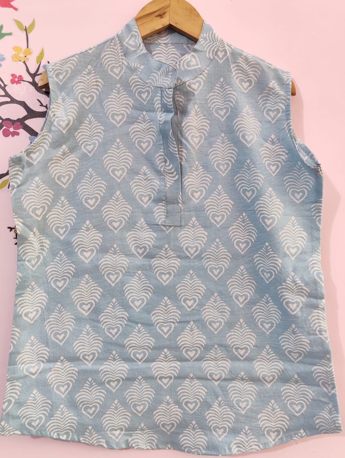 Summer Special Printed Cotton Cambric Sleeveless Tops (40+ variants)