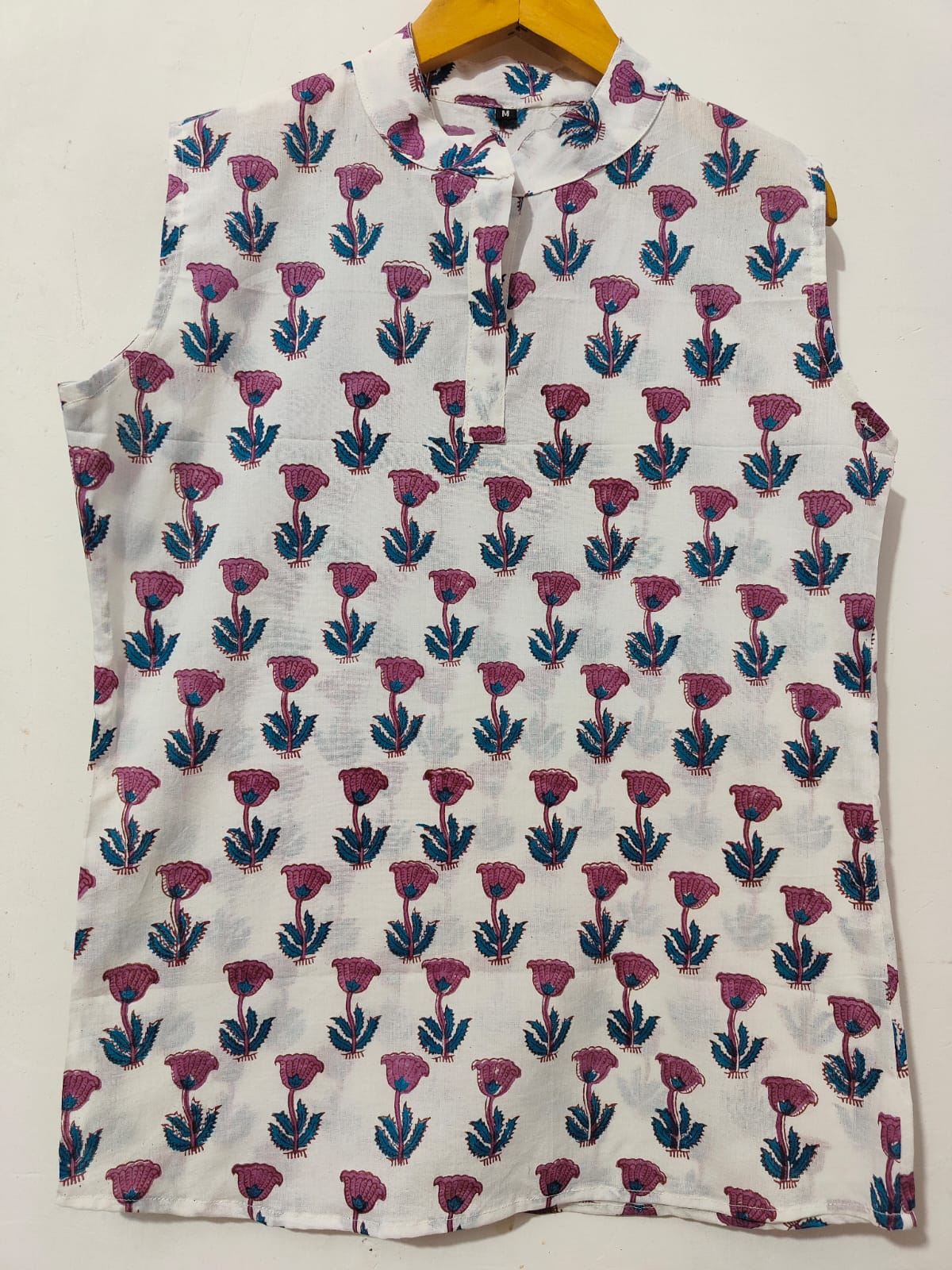 Summer Special Printed Cotton Cambric Sleeveless Tops (40+ variants)