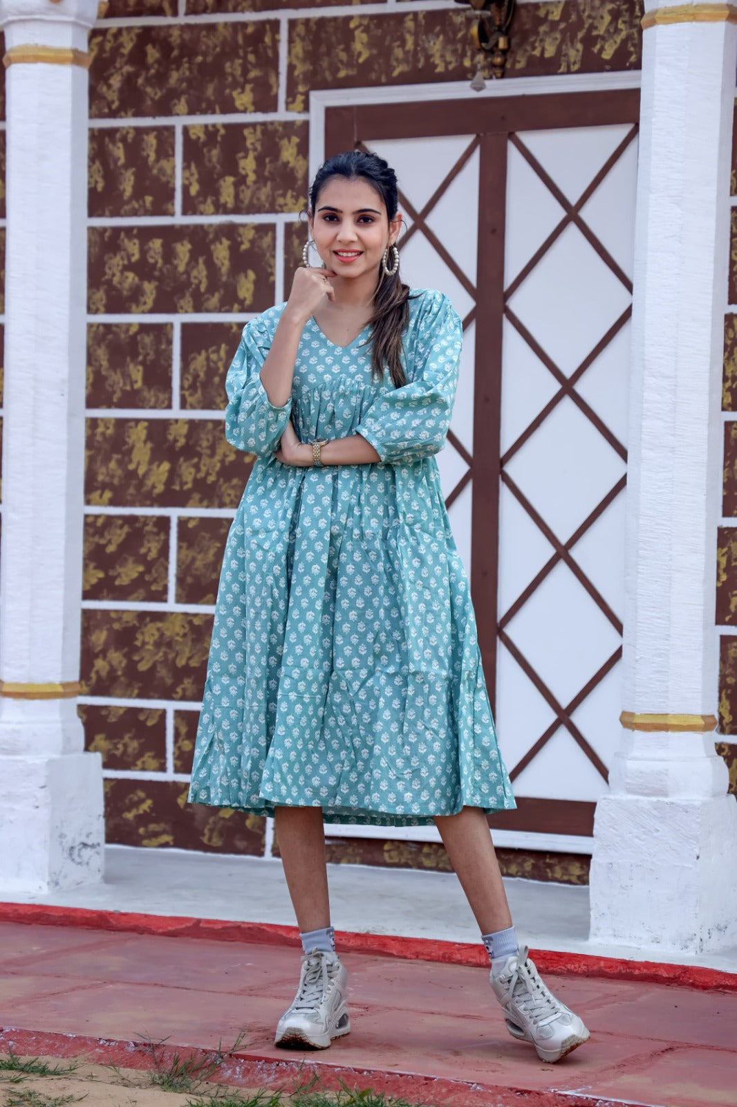 green summer dress Solem Midi Dress