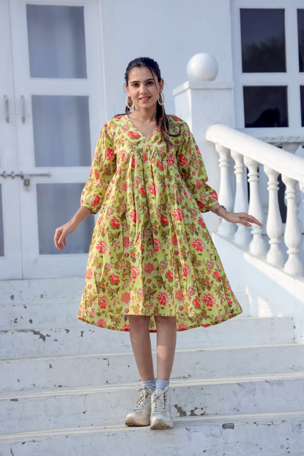 Pure Cotton Alia Cut One piece dress (5 variants) The House of Miraya Pure Cotton Alia Cut One piece dress (5 variants) The House of Miraya