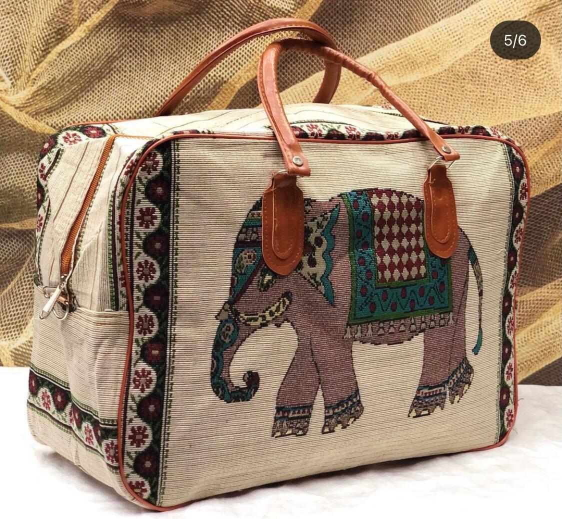 Elephant design Canvas duffle bag (6 variants)