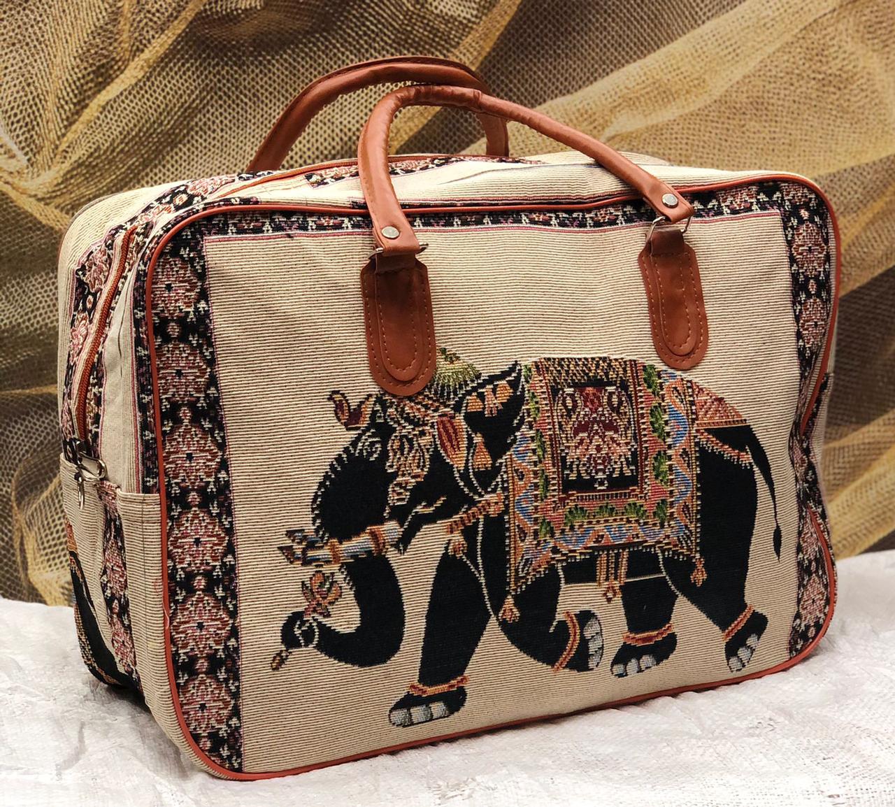 Elephant design Canvas duffle bag (6 variants)