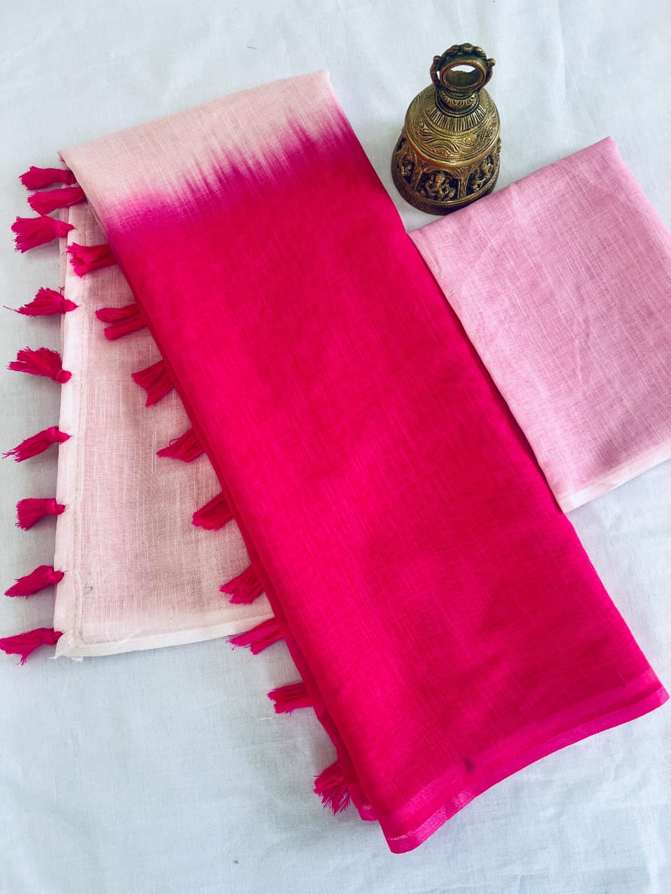 Double color Cotton & Viscous saree (6 variants)