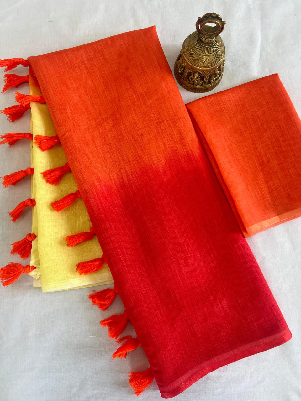 Double color Cotton & Viscous saree (6 variants)