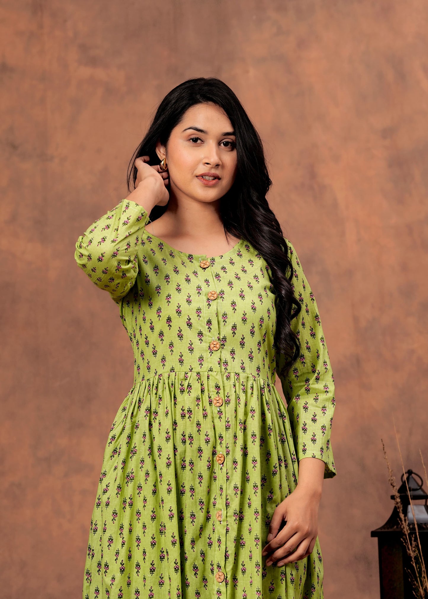 Bagru hand-printed cotton cambric dress (18+ variants)