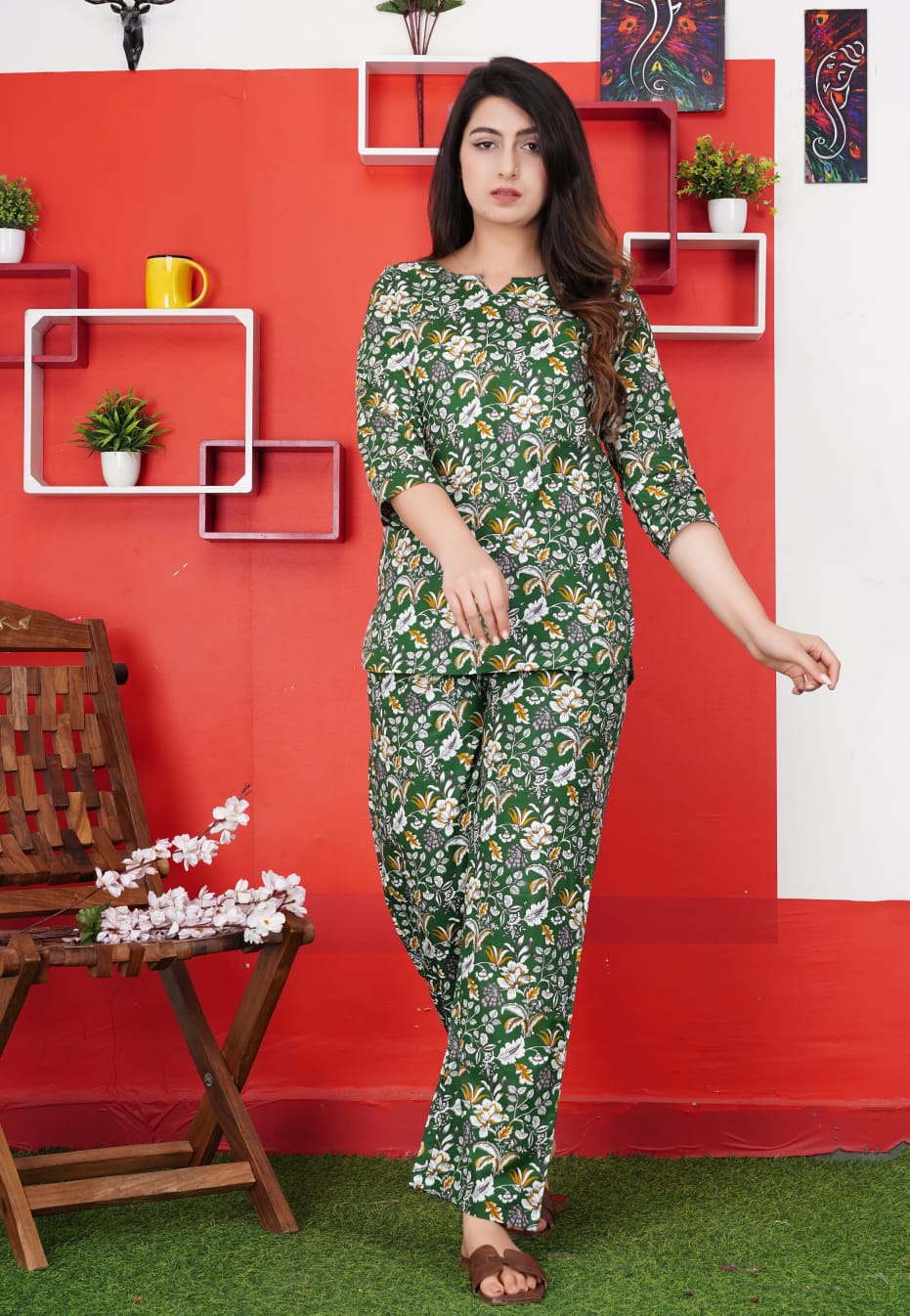 Pure Cotton hand block printed Night suit (27 variants)