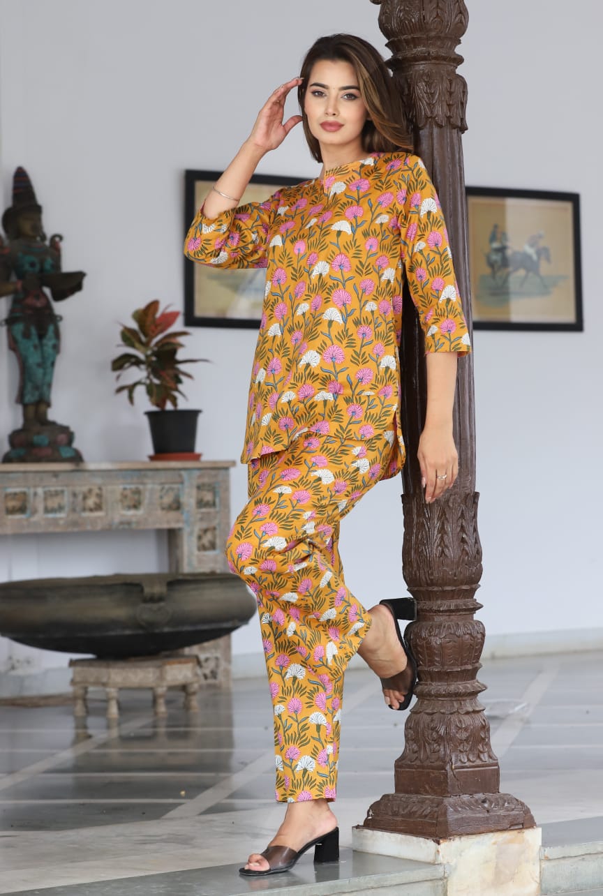 Pure Cotton hand block printed Night suit (27 variants)